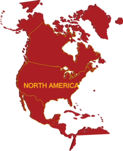 3d North America Map Clip Art